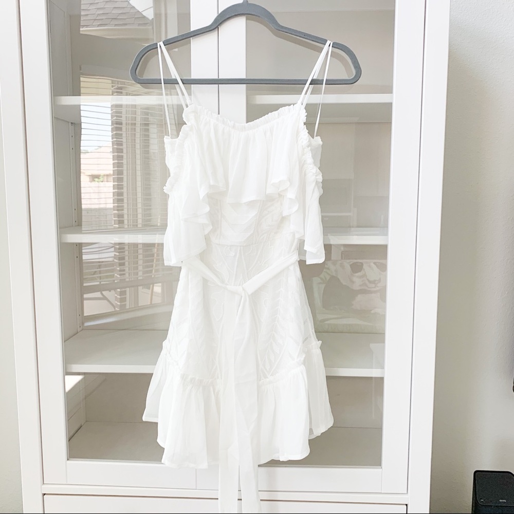 Flying Tomato White Off-Shoulder Dress - Picture 3 of 16
